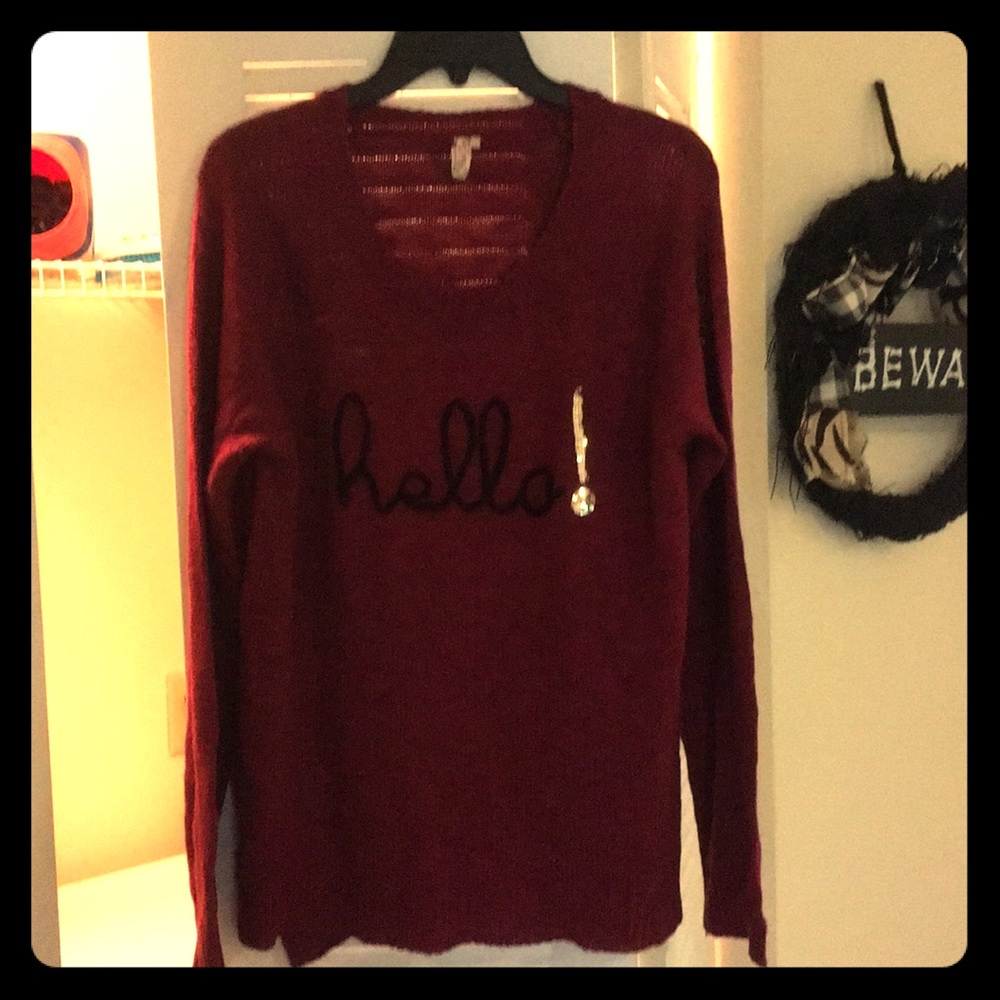 Soft cool weather sweater with design
